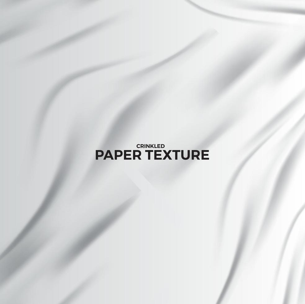 Grunge wrinkled white color paper textured background vector