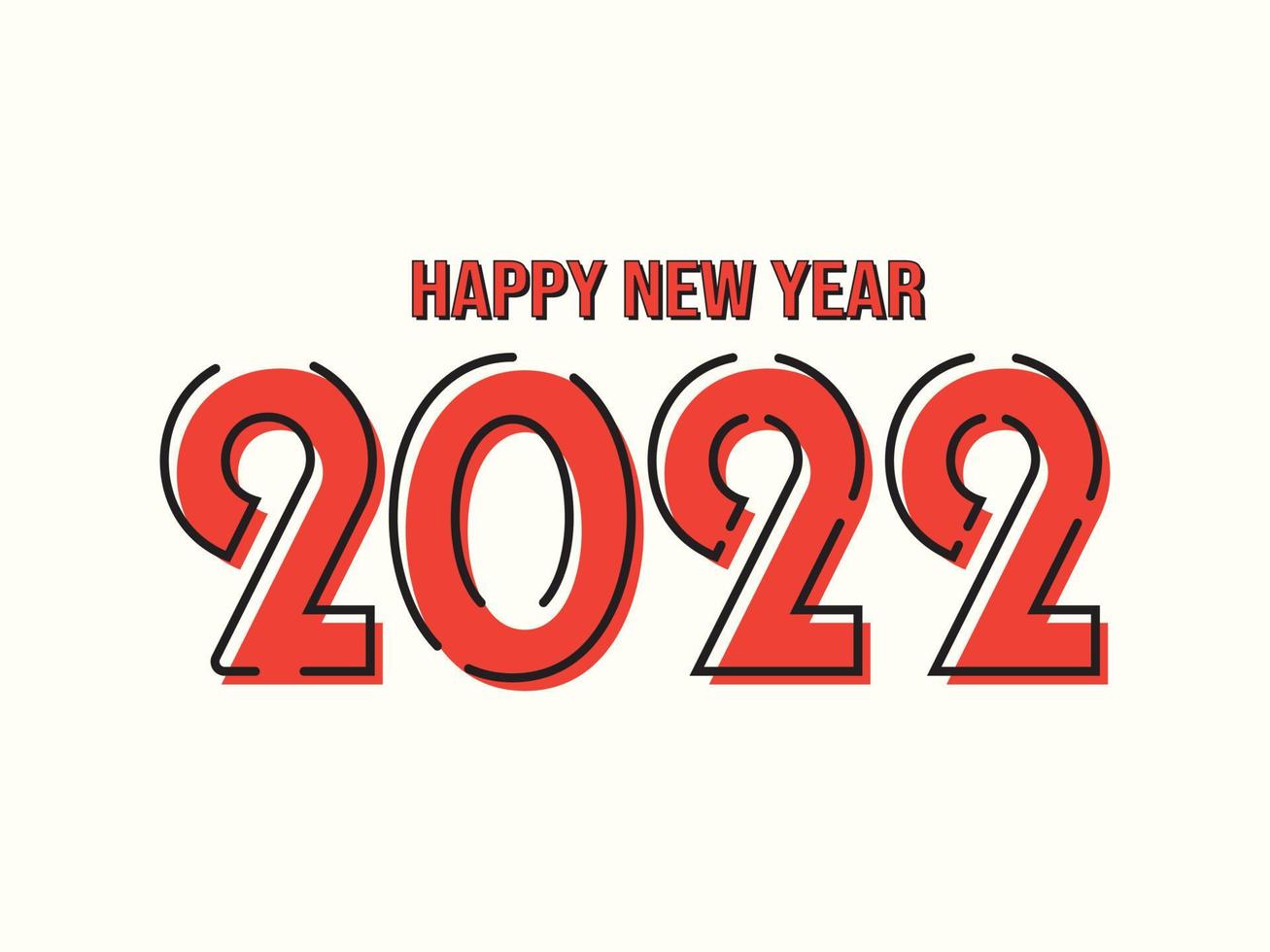 creative concept logo design of 2022 Happy New Year posters. Templates with typography logo 2022 for celebration and season decoration. Minimalist trendy for branding, cover, card, banner. vector