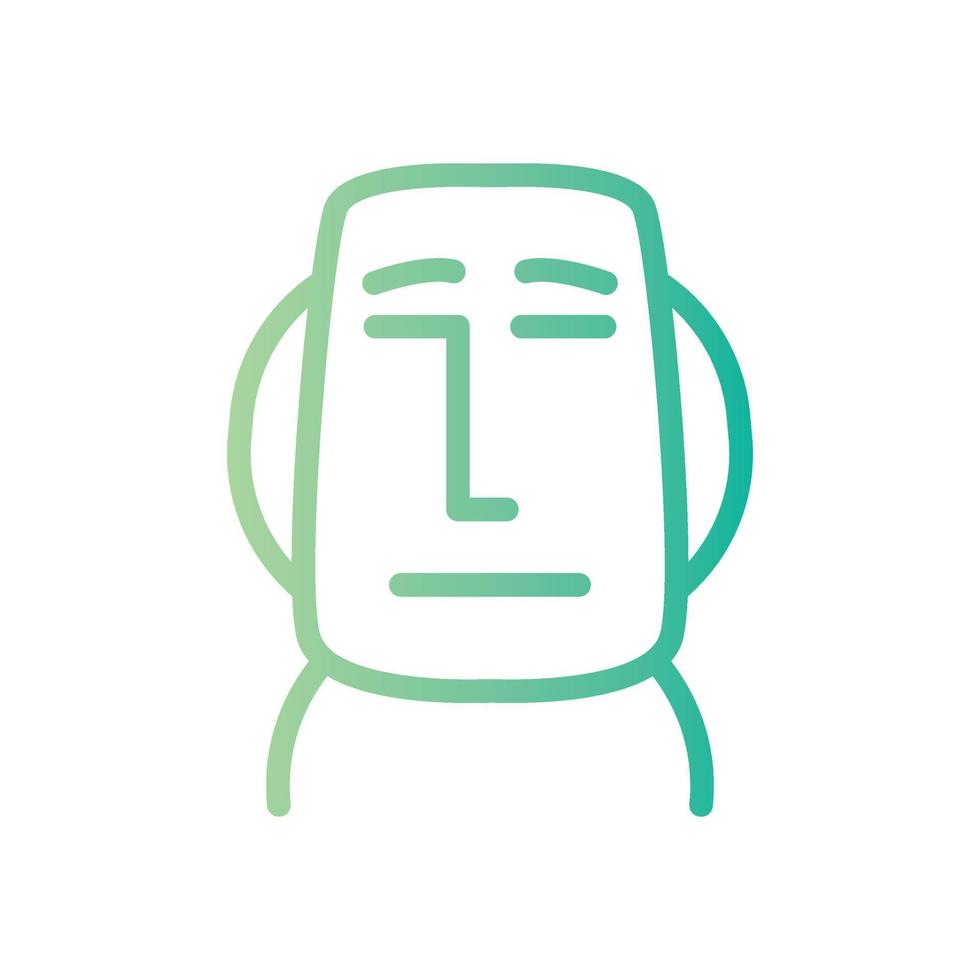 moai gradient icon vector