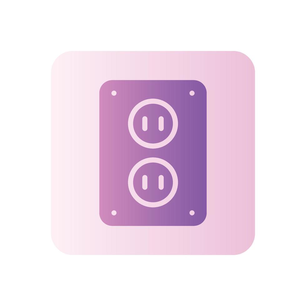 power strip gradient icon vector