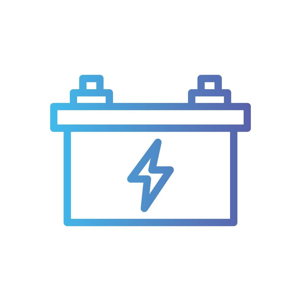Car Battery gradient icon vector