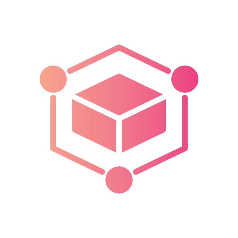 blockchain gradient icon 4254500 Vector Art at Vecteezy