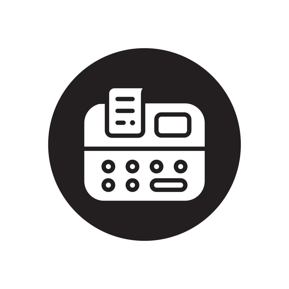 cash register glyph icon vector