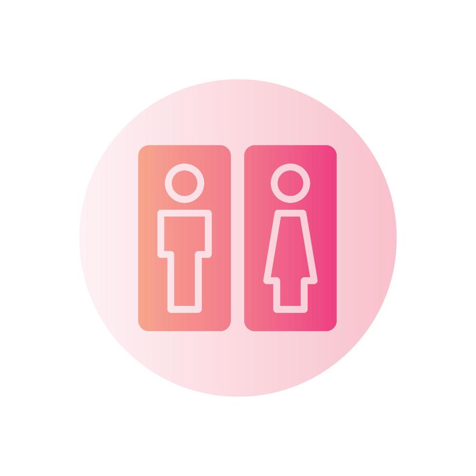 toilet gradient icon vector