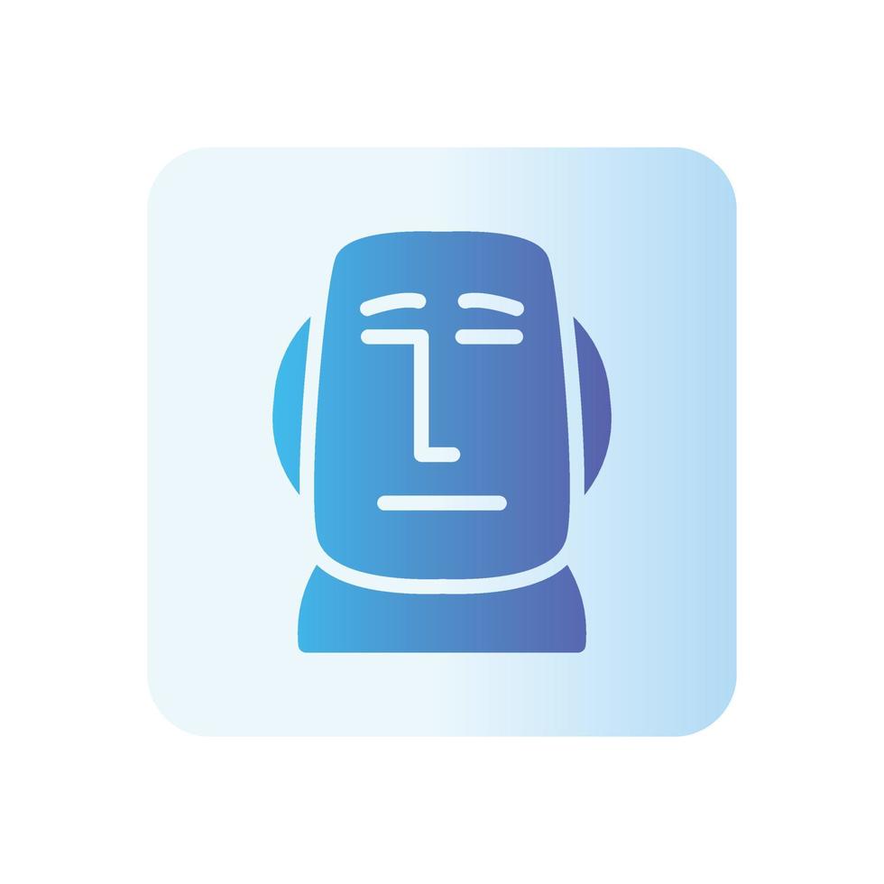 moai gradient icon vector