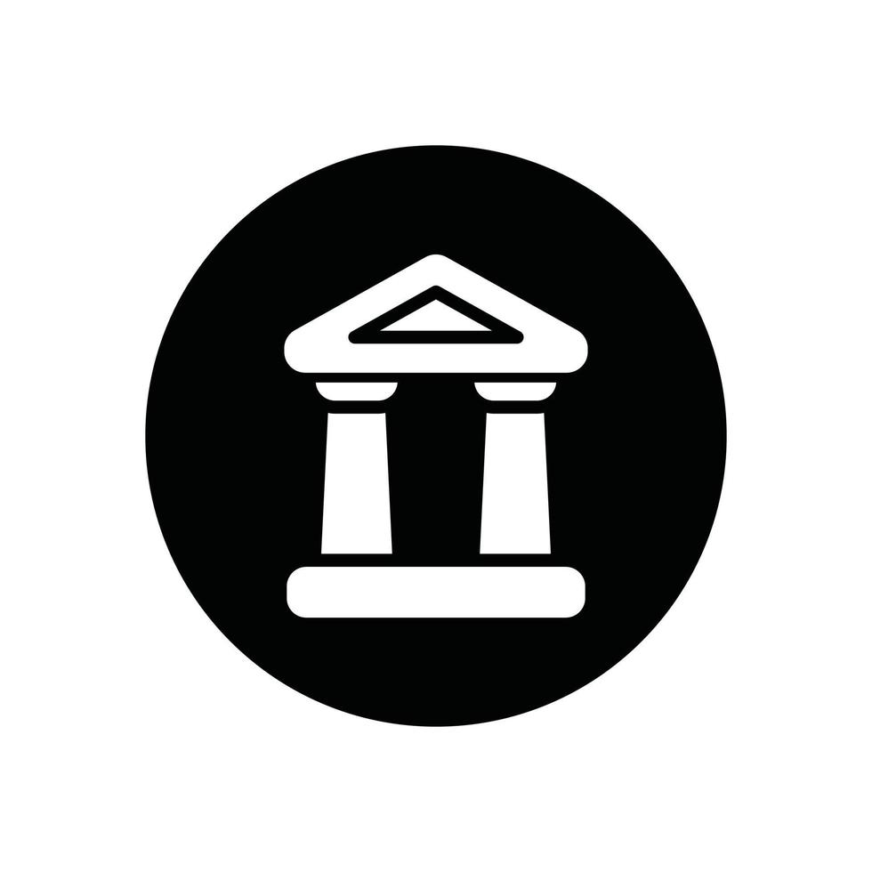 museum glyph icon vector