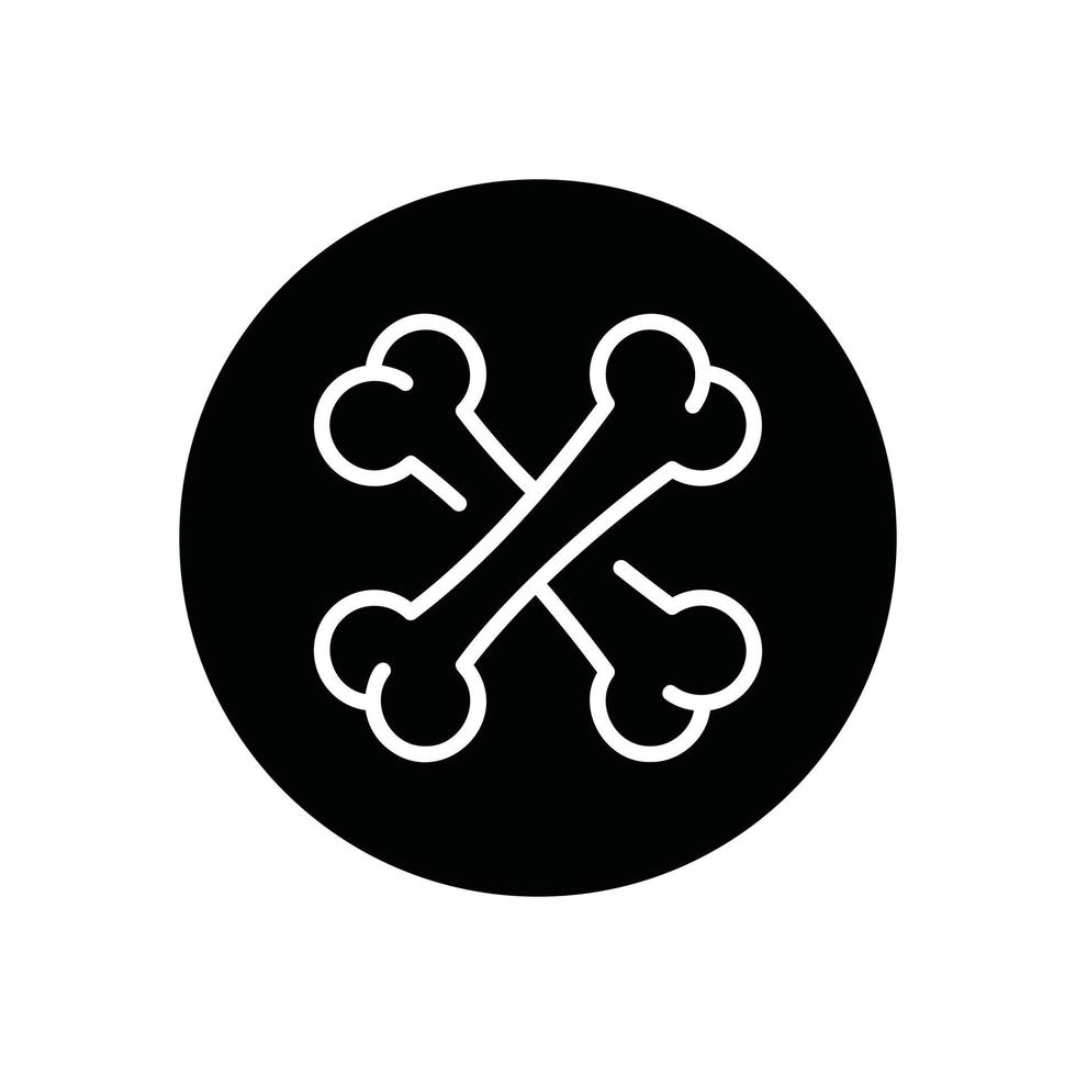 bones glyph icon vector