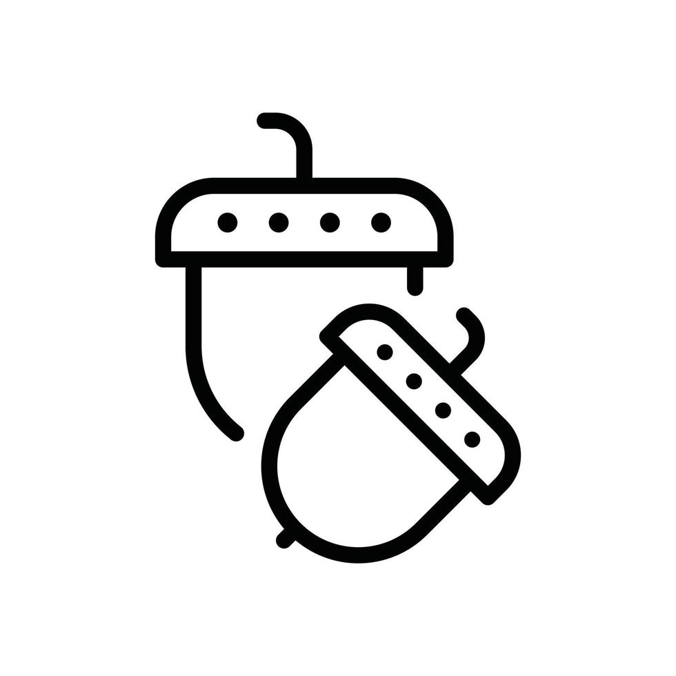 acorn line icon vector