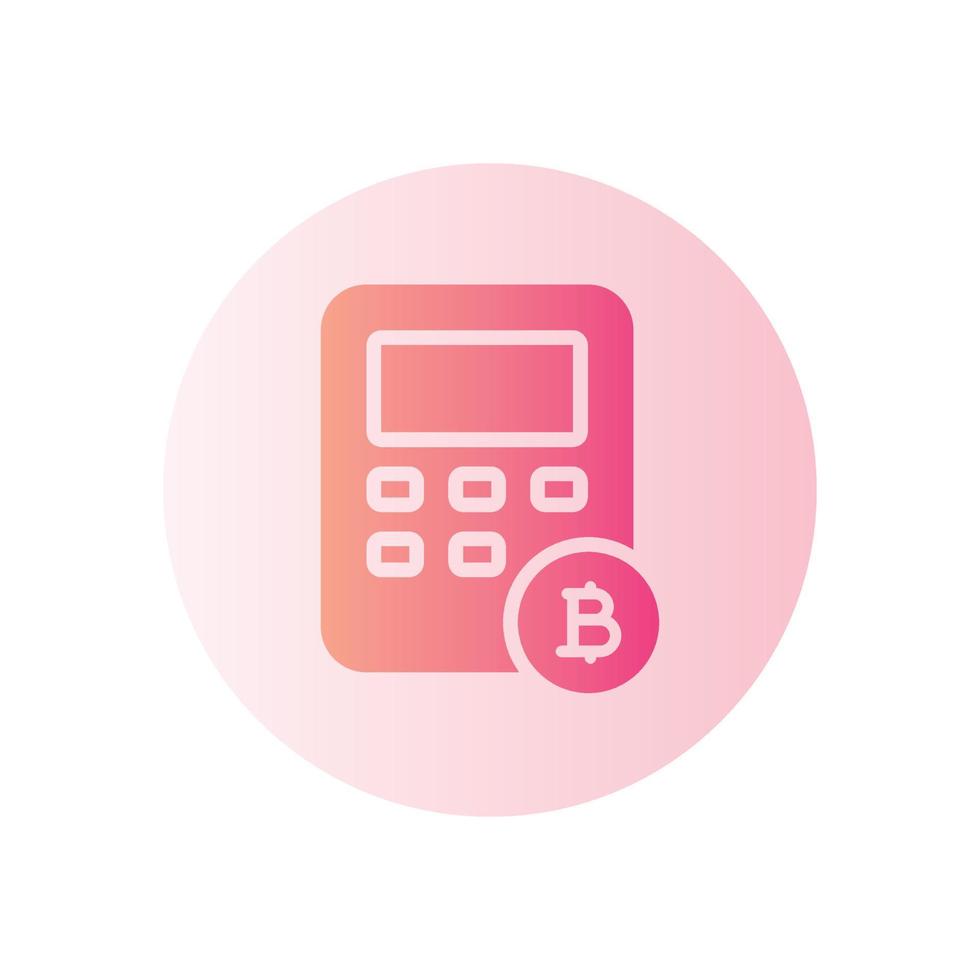 bitcoin calculate gradient icon vector