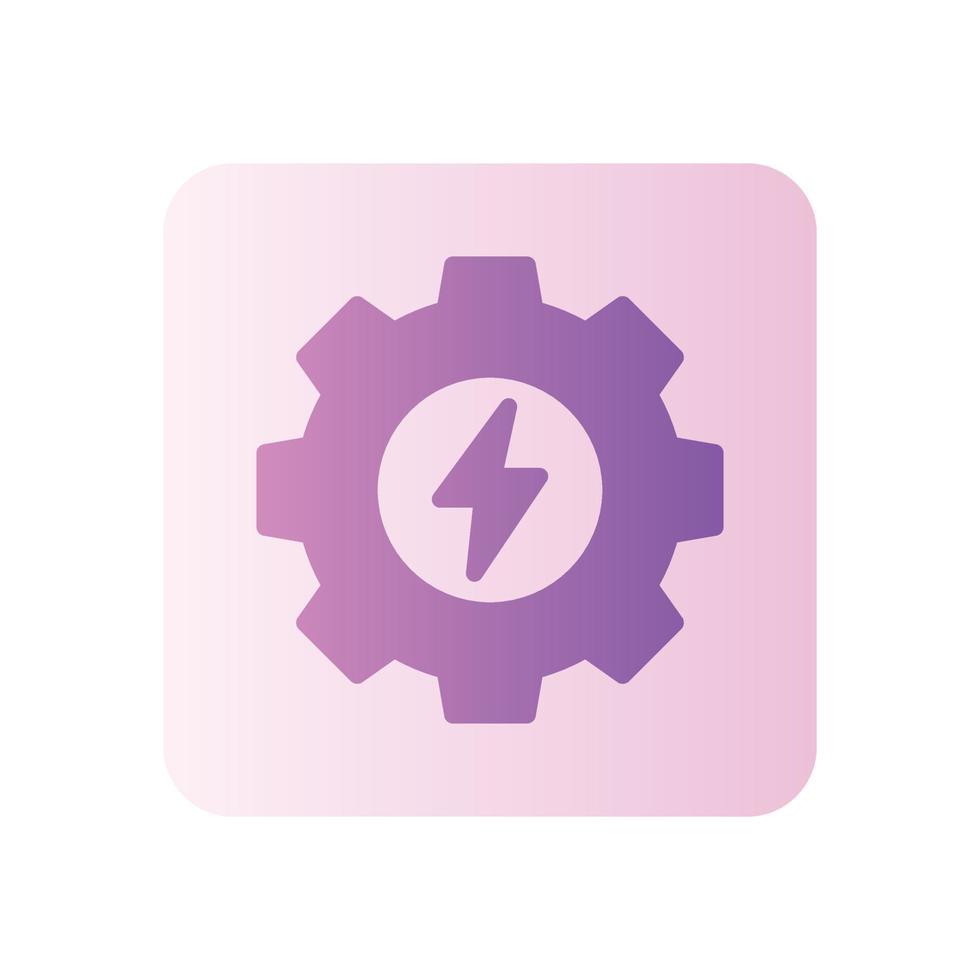 setting thunder gradient icon vector
