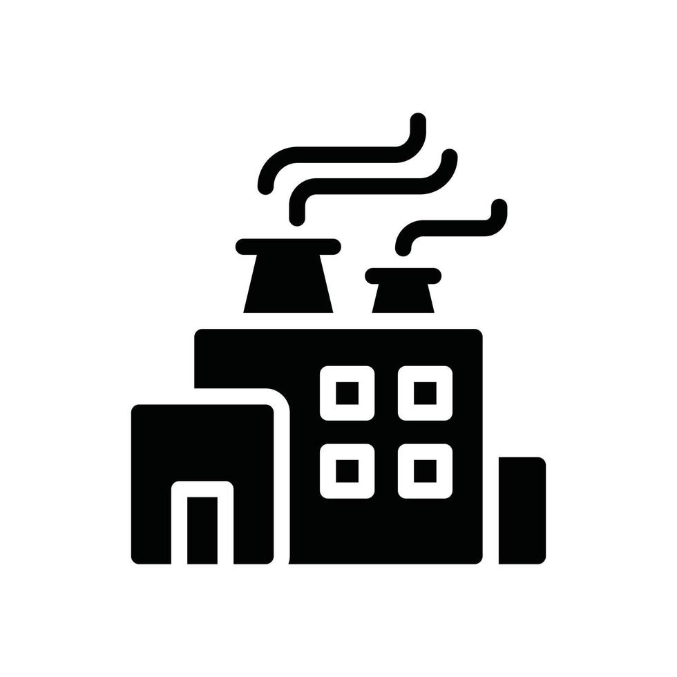factory glyph icon vector