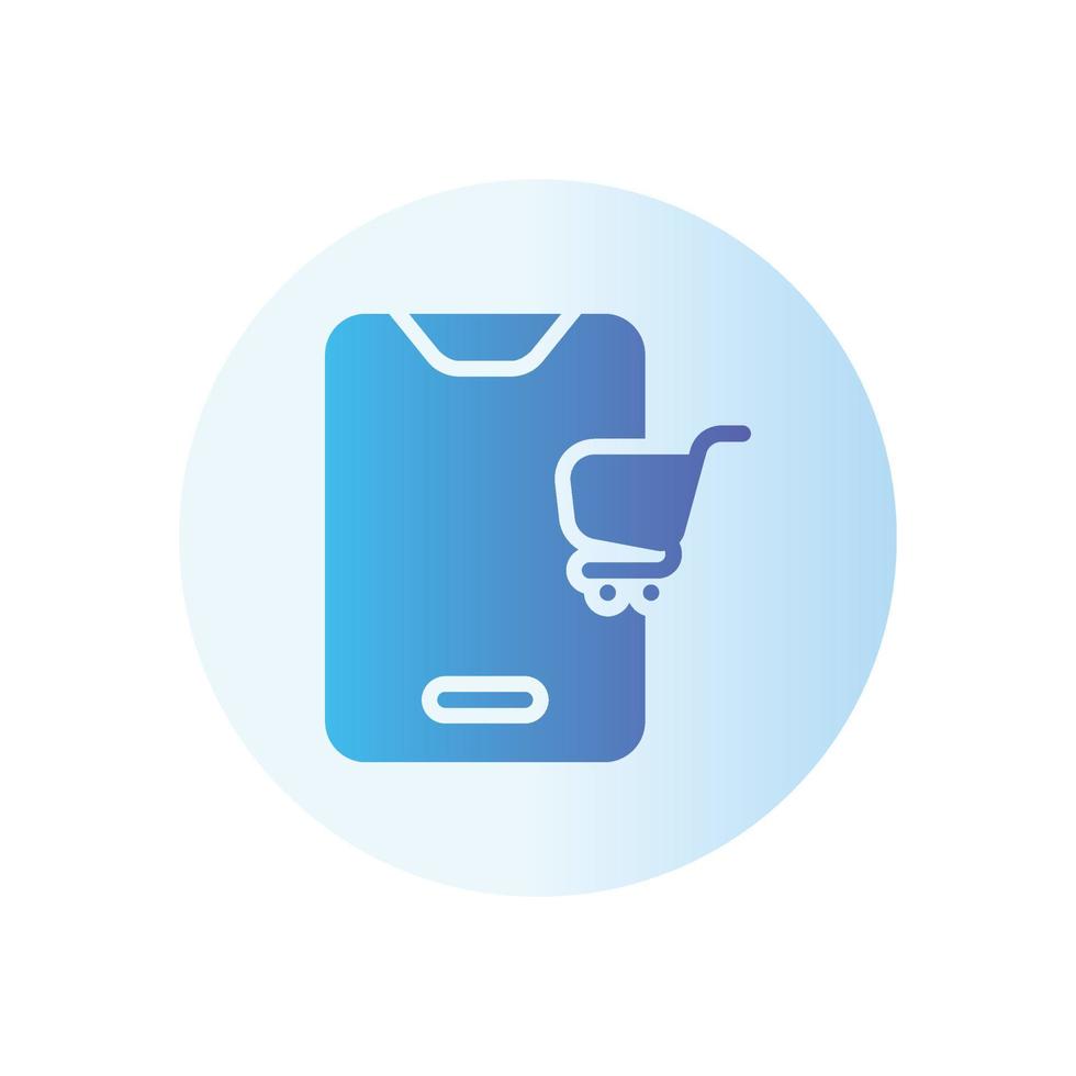online store gradient icon vector