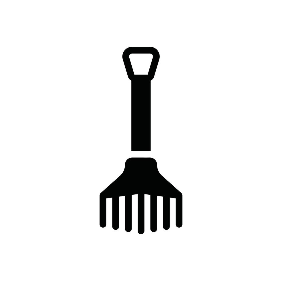 rake glyph icon vector