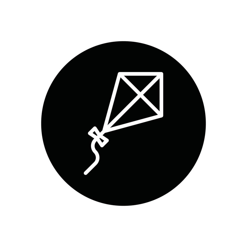 kite glyph icon vector