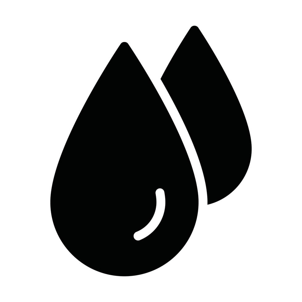 water drop glyph icon vector