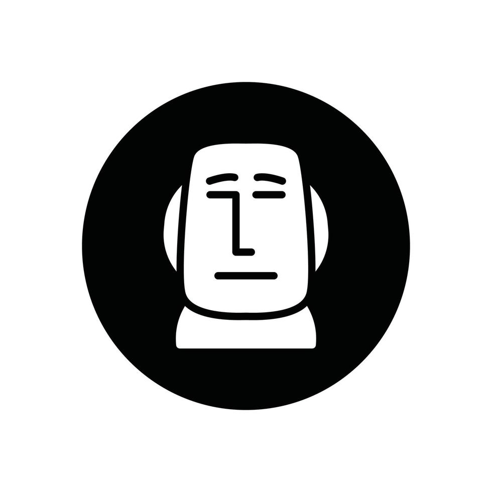 moai glyph icon vector