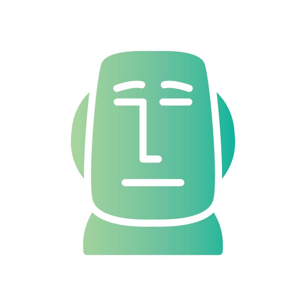 moai gradient icon vector