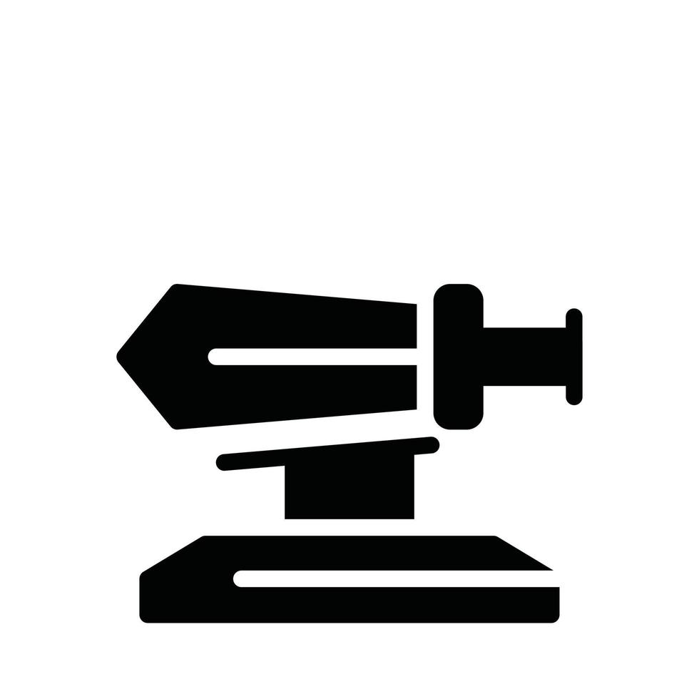 sword glyph icon vector