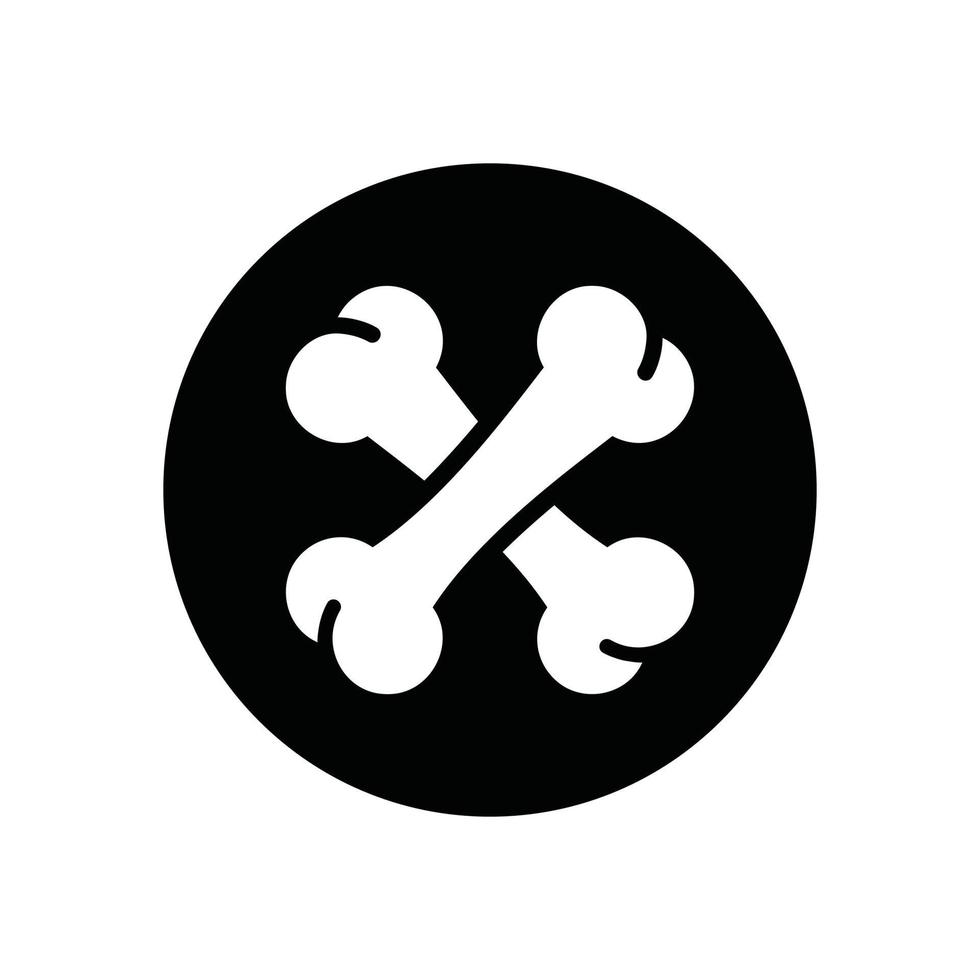 bones glyph icon vector