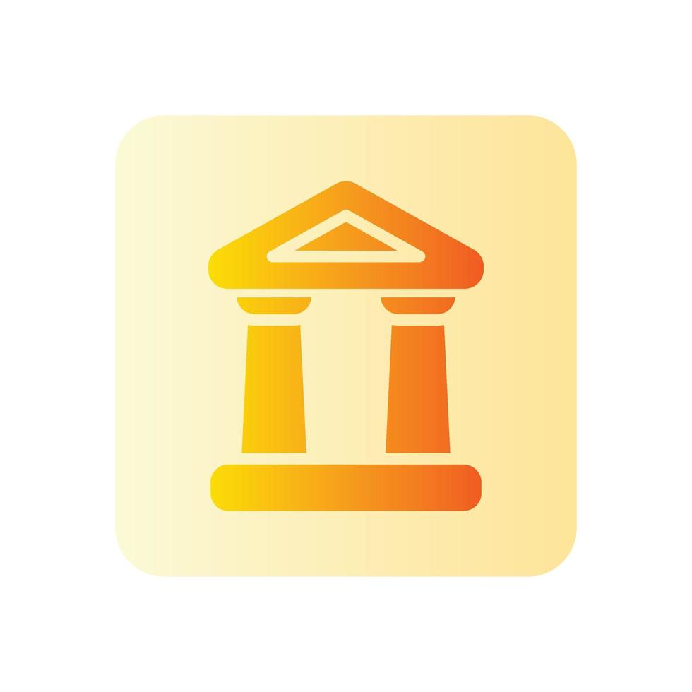 museum gradient icon vector