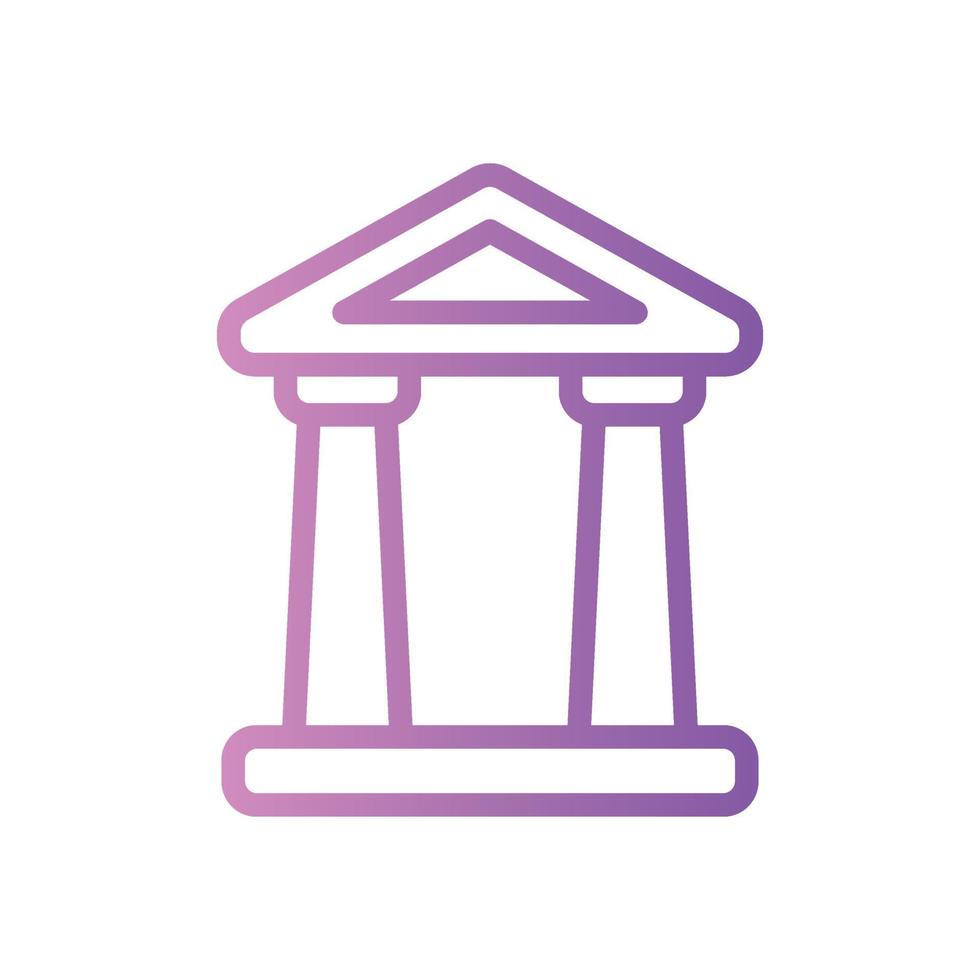 museum gradient icon vector