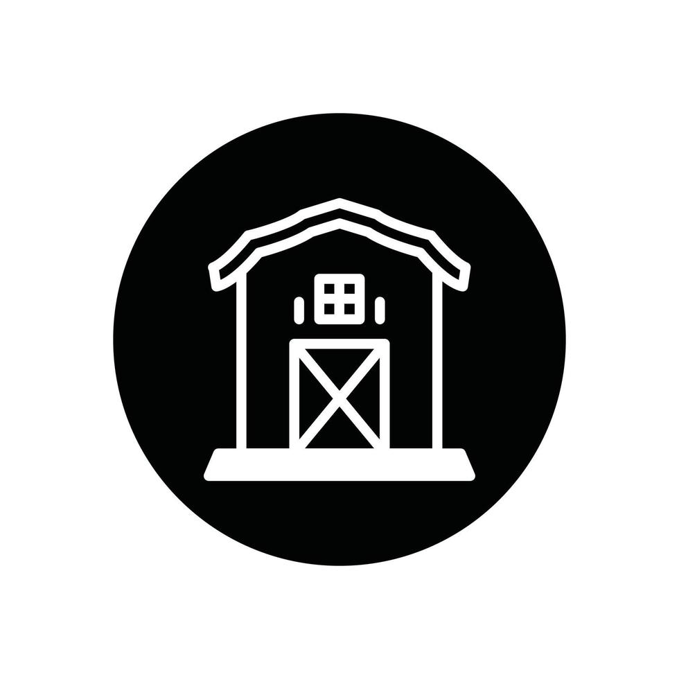 farm house glyph icon vector