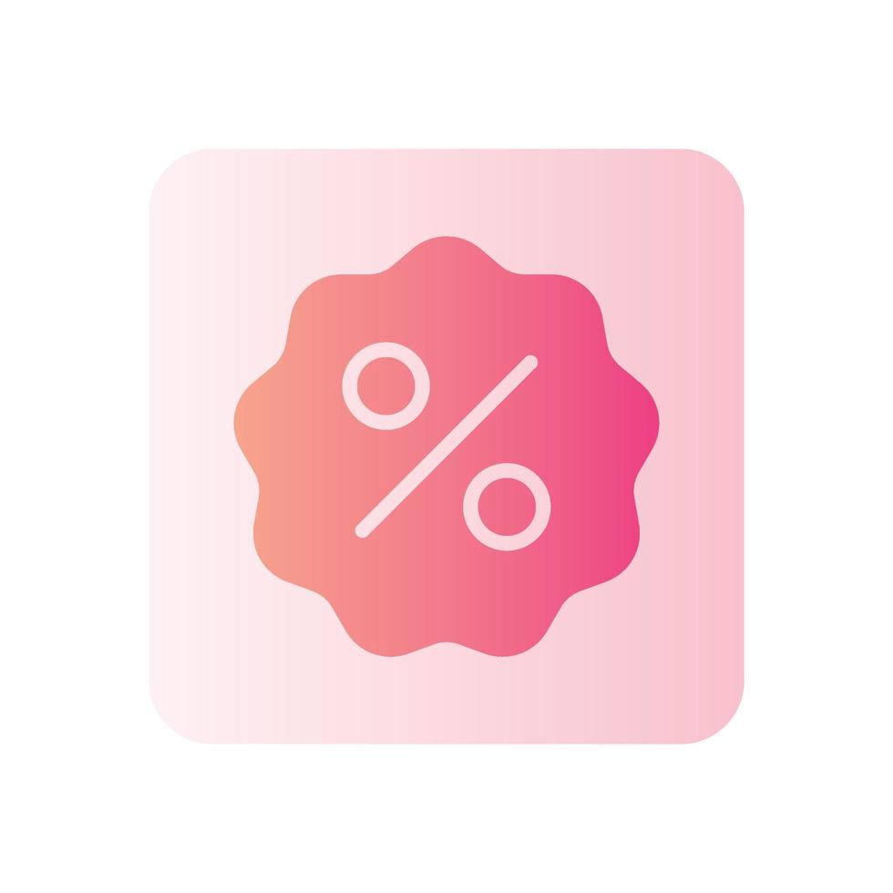 discount gradient icon vector