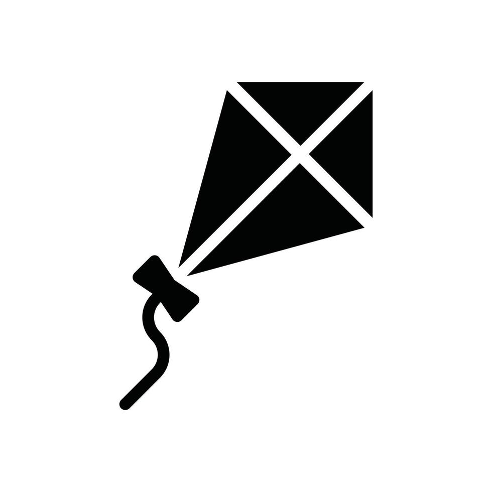 kite glyph icon vector