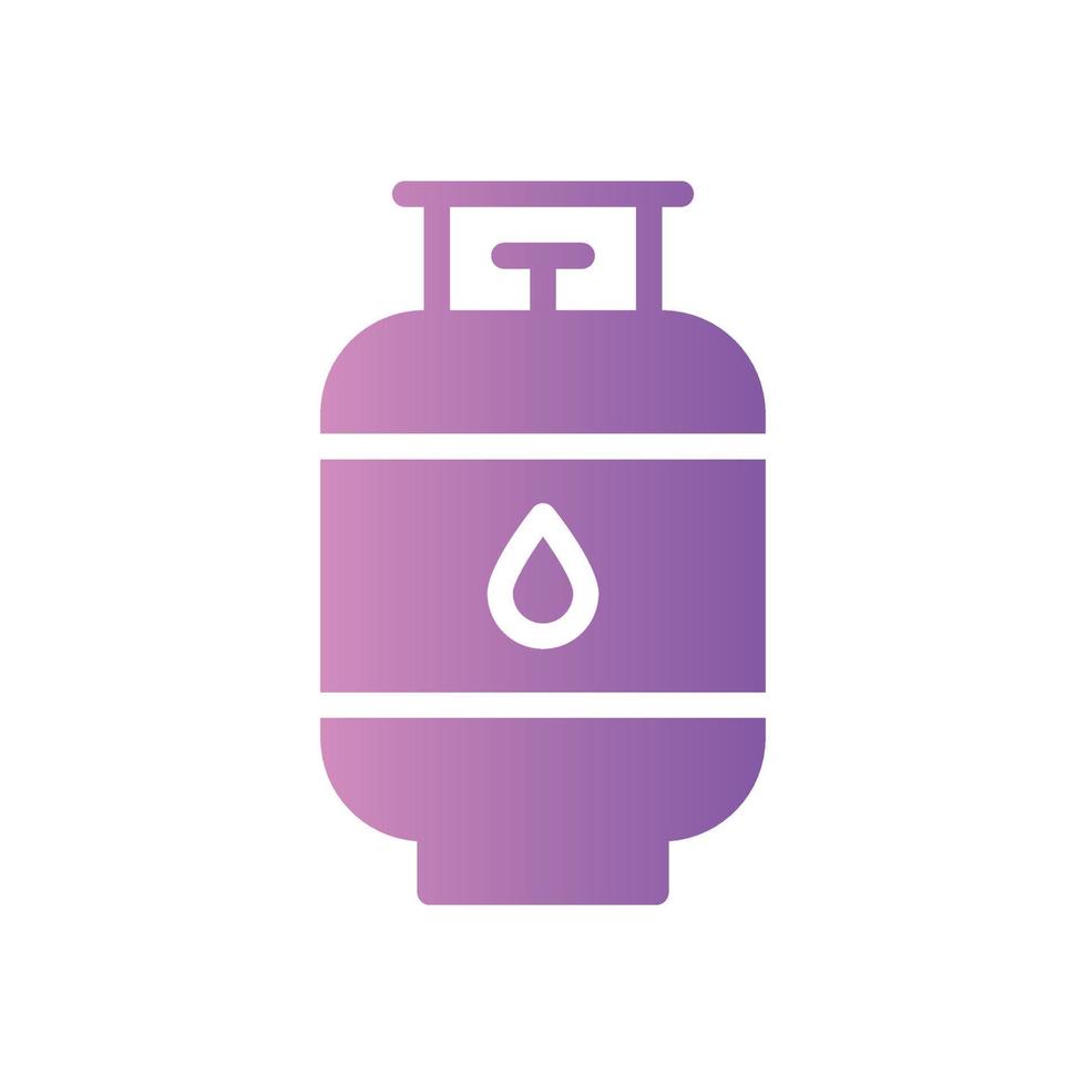 gas cylinder gradient icon vector