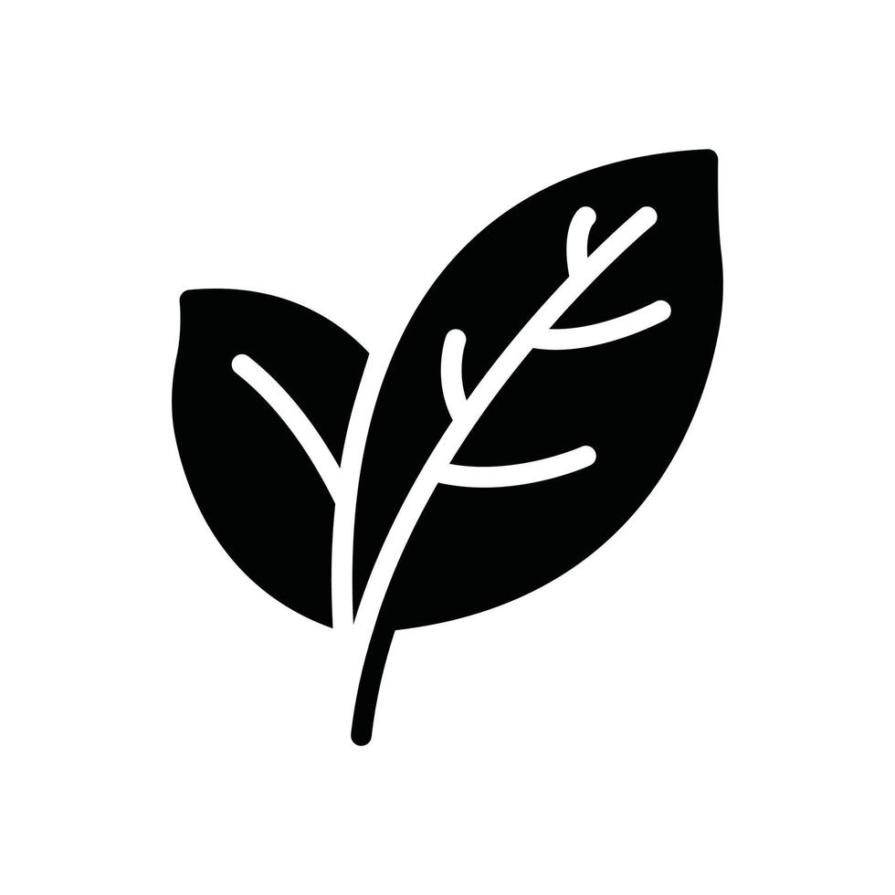 leaves glyph icon vector