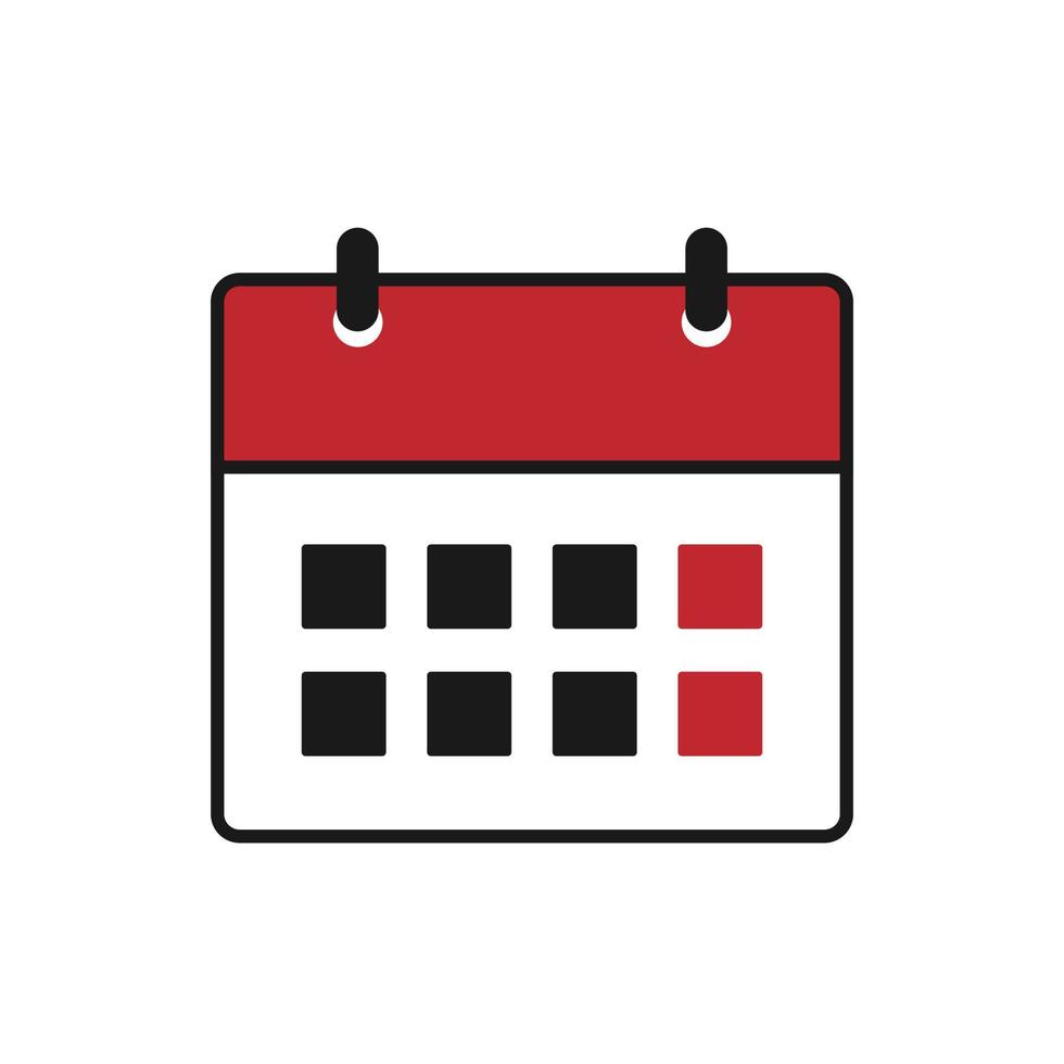 Calendar icon in flat style vector