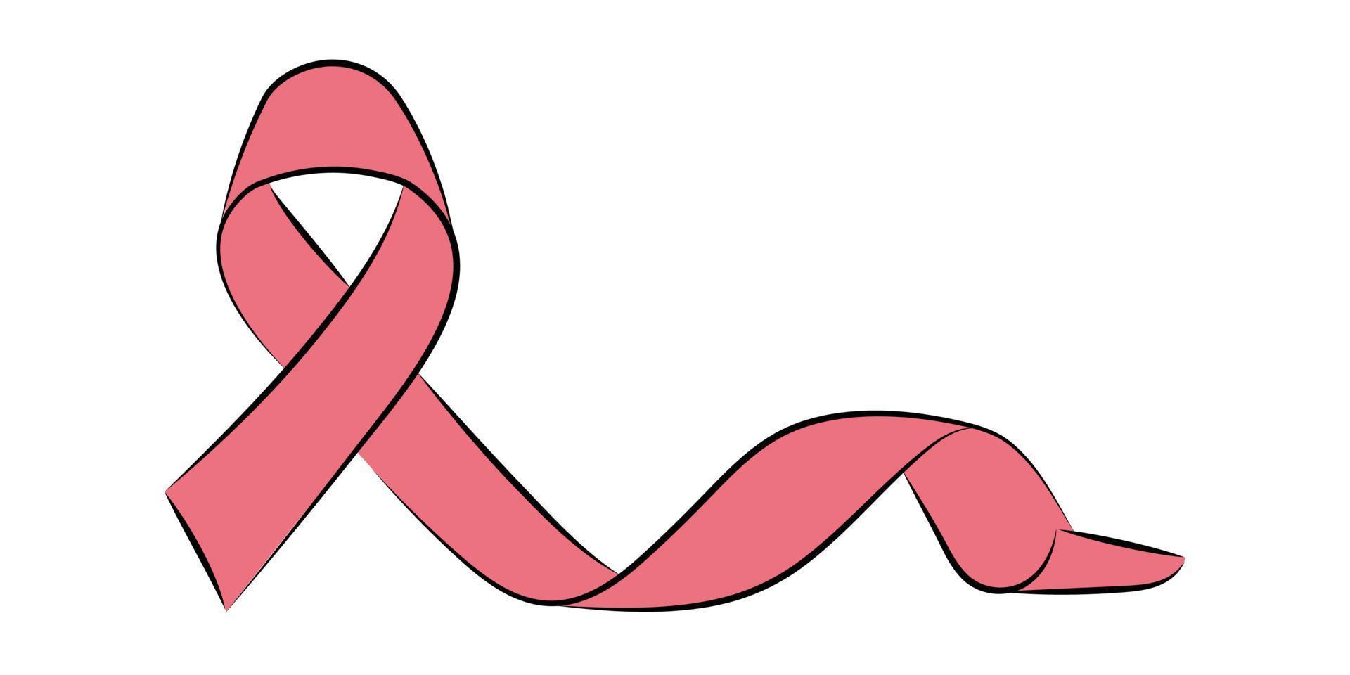 campana de cáncer de mama dibujo de linea cinta rosa campana de cancer de mama dibujo de linea campana de cancer de mama cinta rosa octubre vector