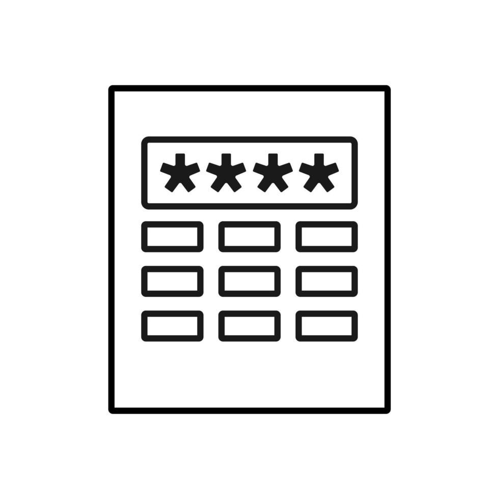 Passcode Icon, flat design icon vector