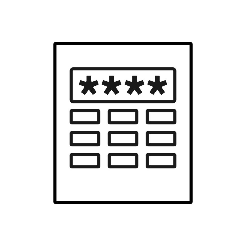 Passcode Icon, flat design icon vector