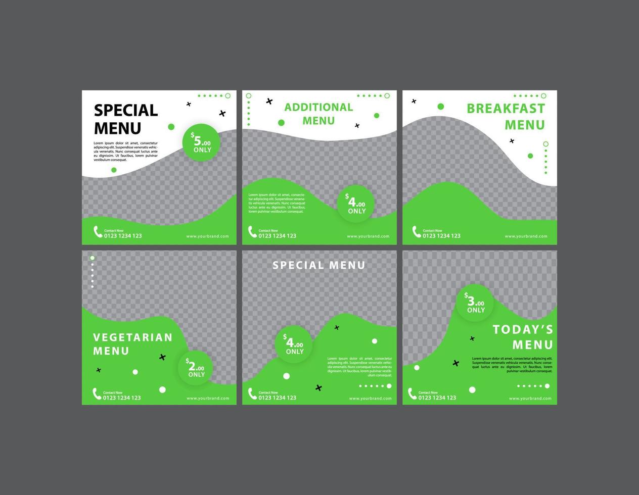 tamplate de publicación de instagram vector