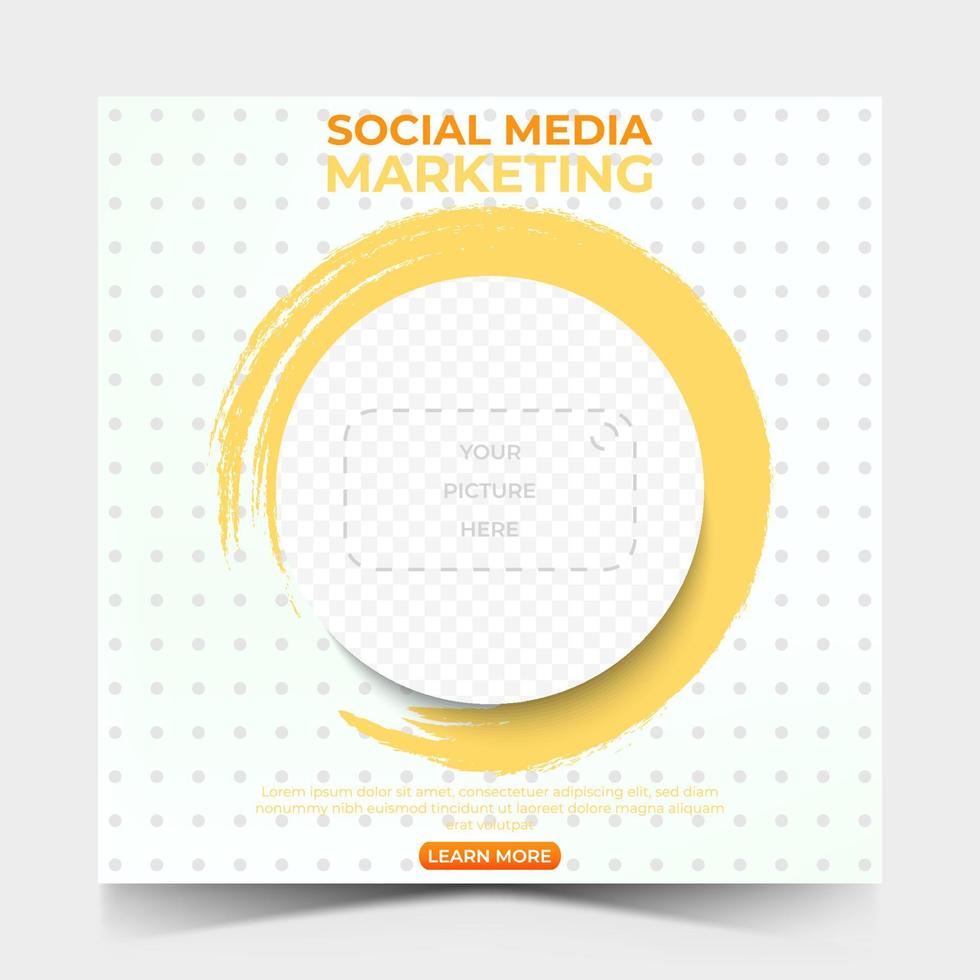 social media post template with collage photo for promotion vector