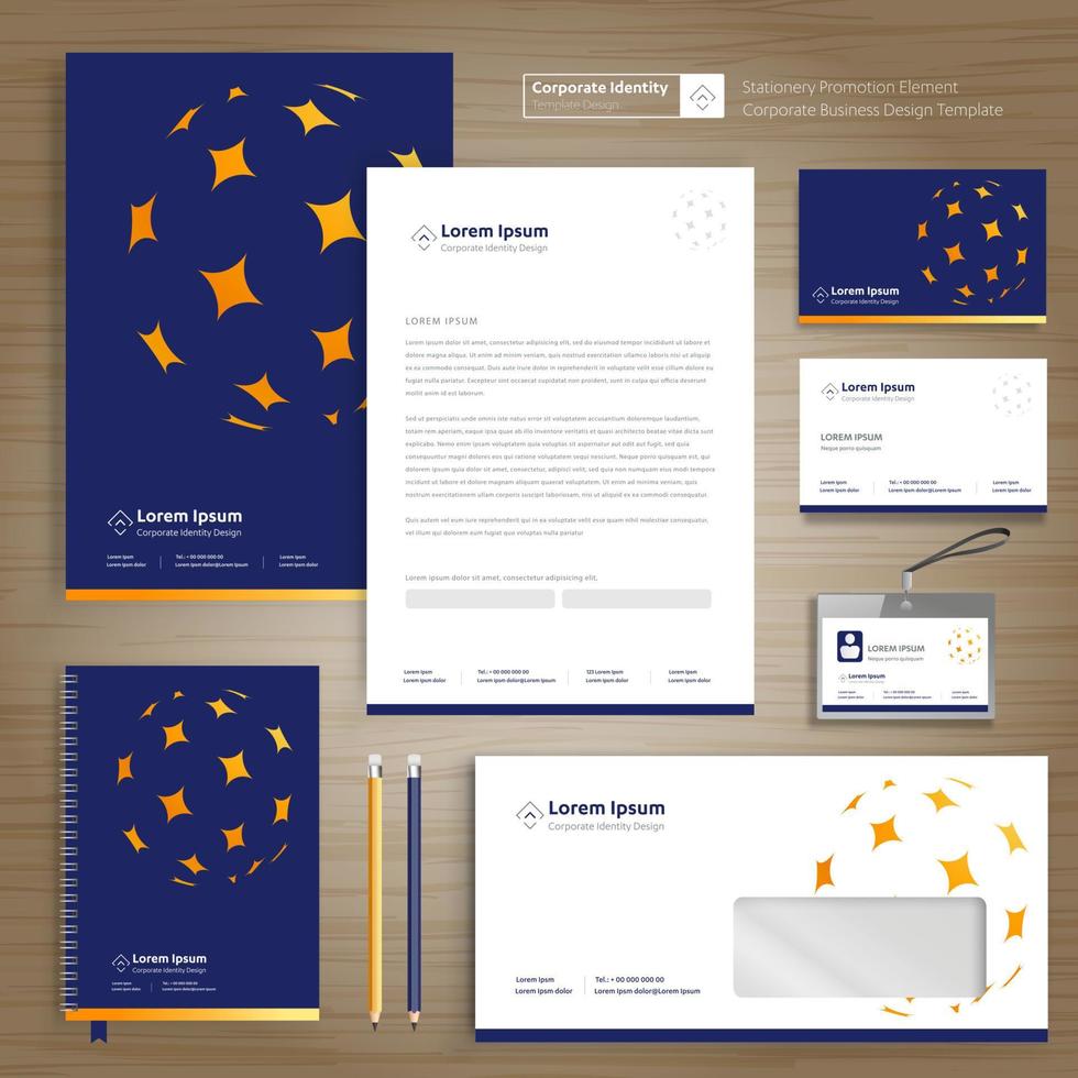 Corporate Business Identity template design stationery Vector abstract  background with memo Gift Items Color promotional souvenirs elements