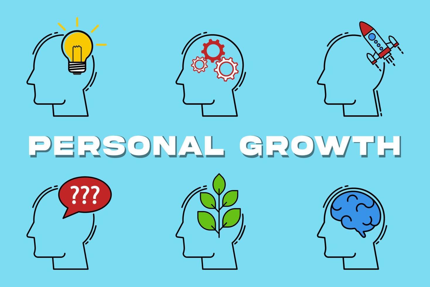 Personal Growth Icon Concept vector