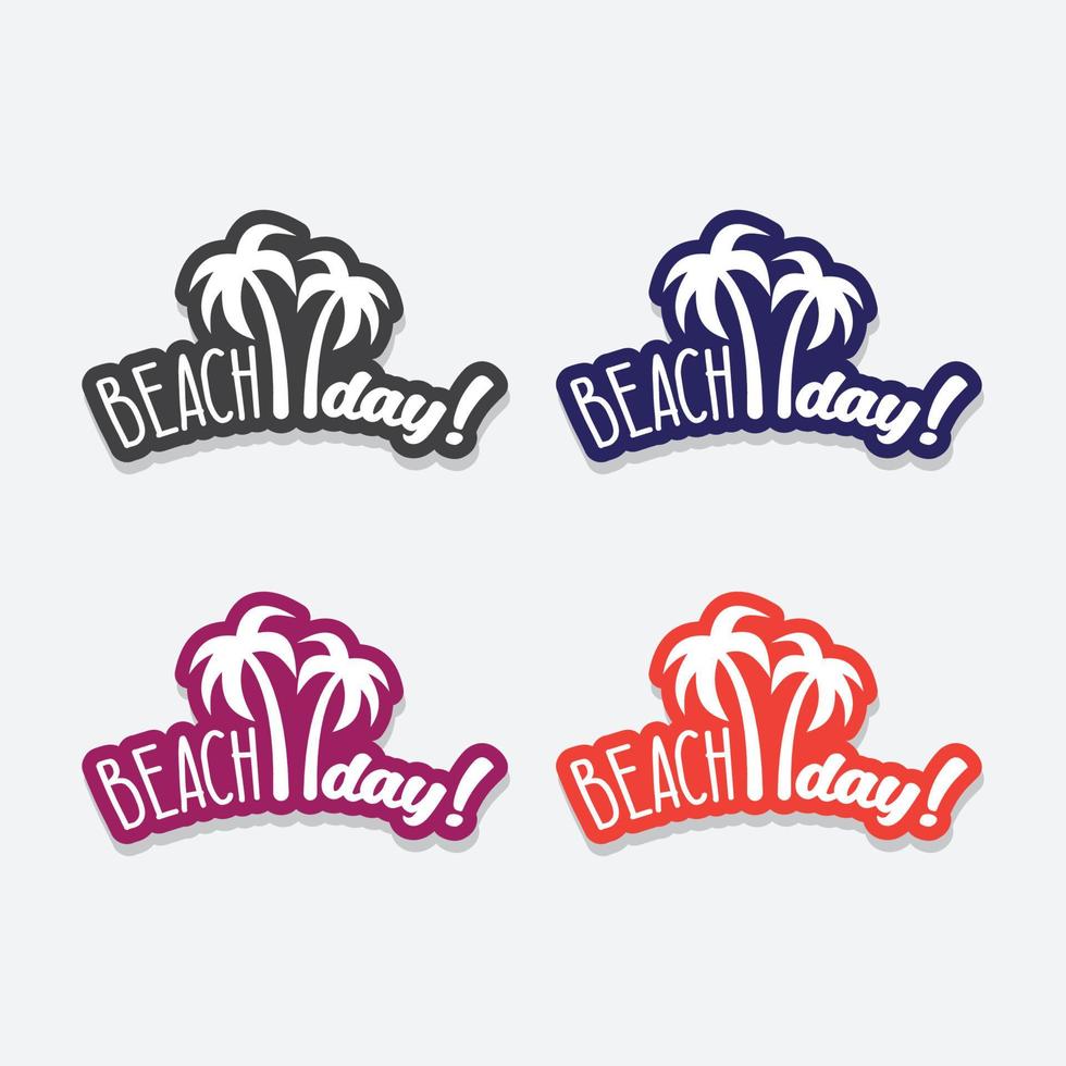 sticker svg of summer beach holiday vector image