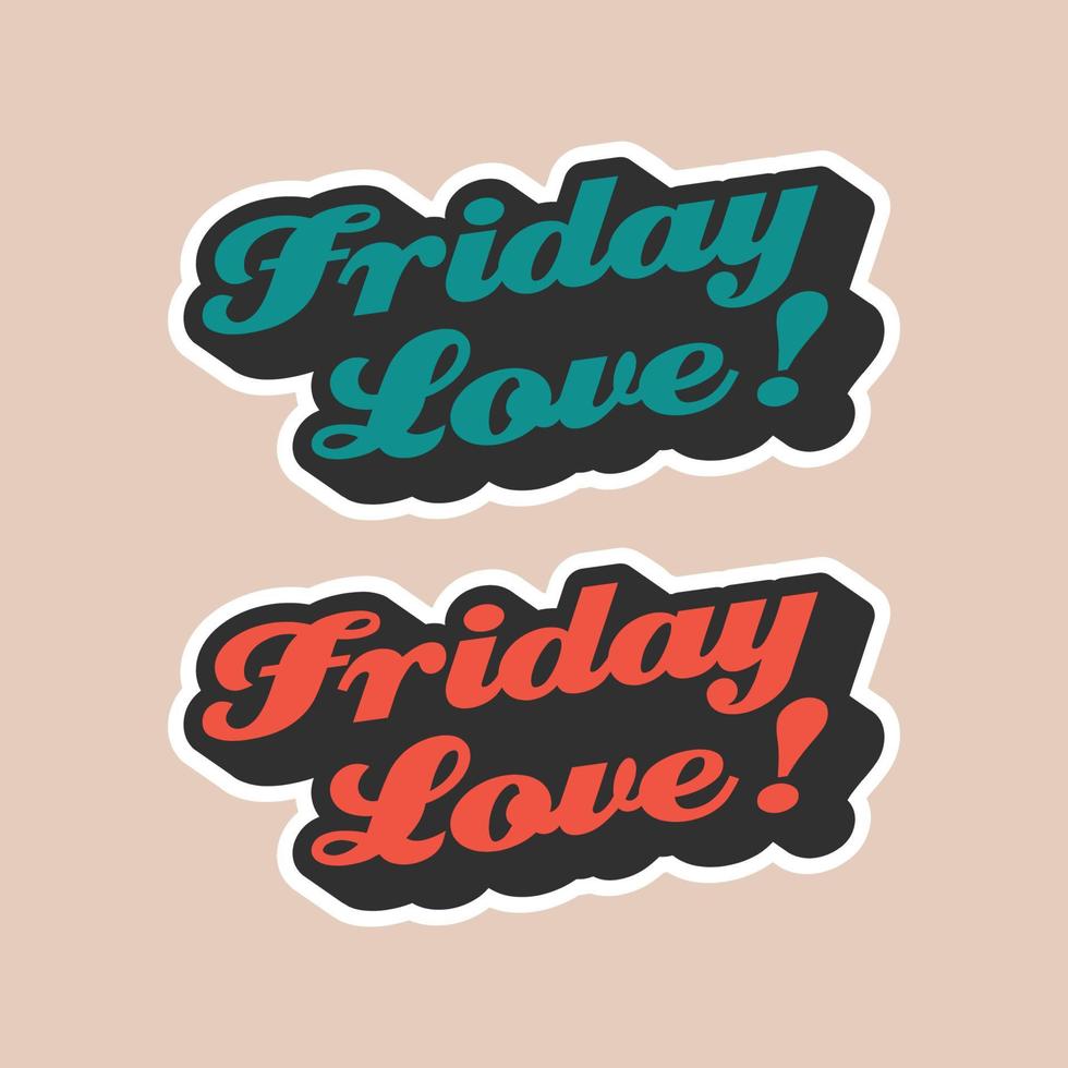 friday love svg quote for tshirt vector image