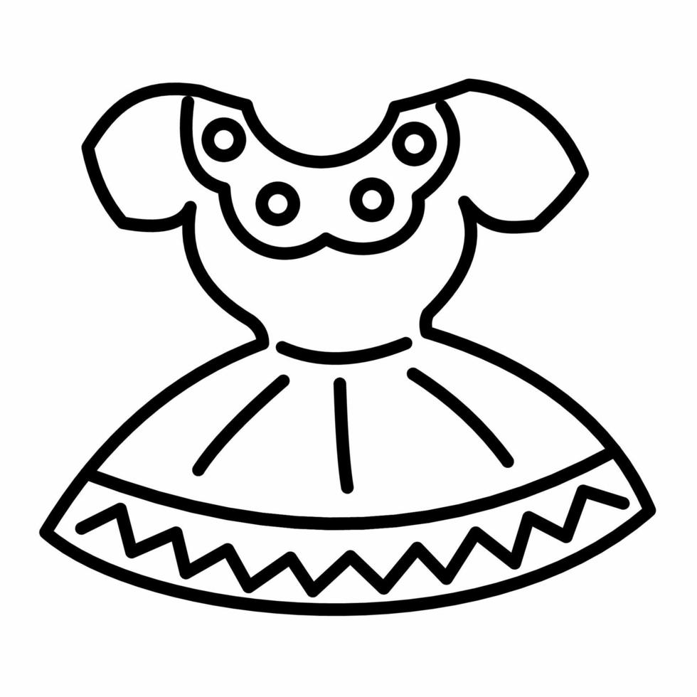 Mexican Dress Icon Line.eps vector