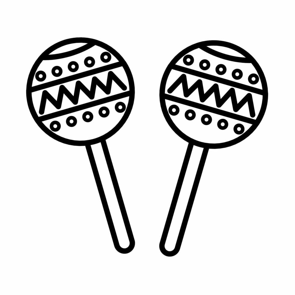 Maracas Icon Line.eps vector