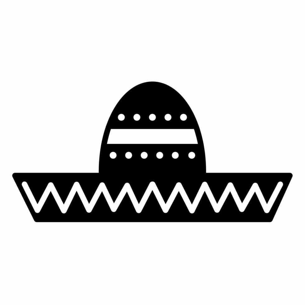 sombrero sombrero icono black.eps vector