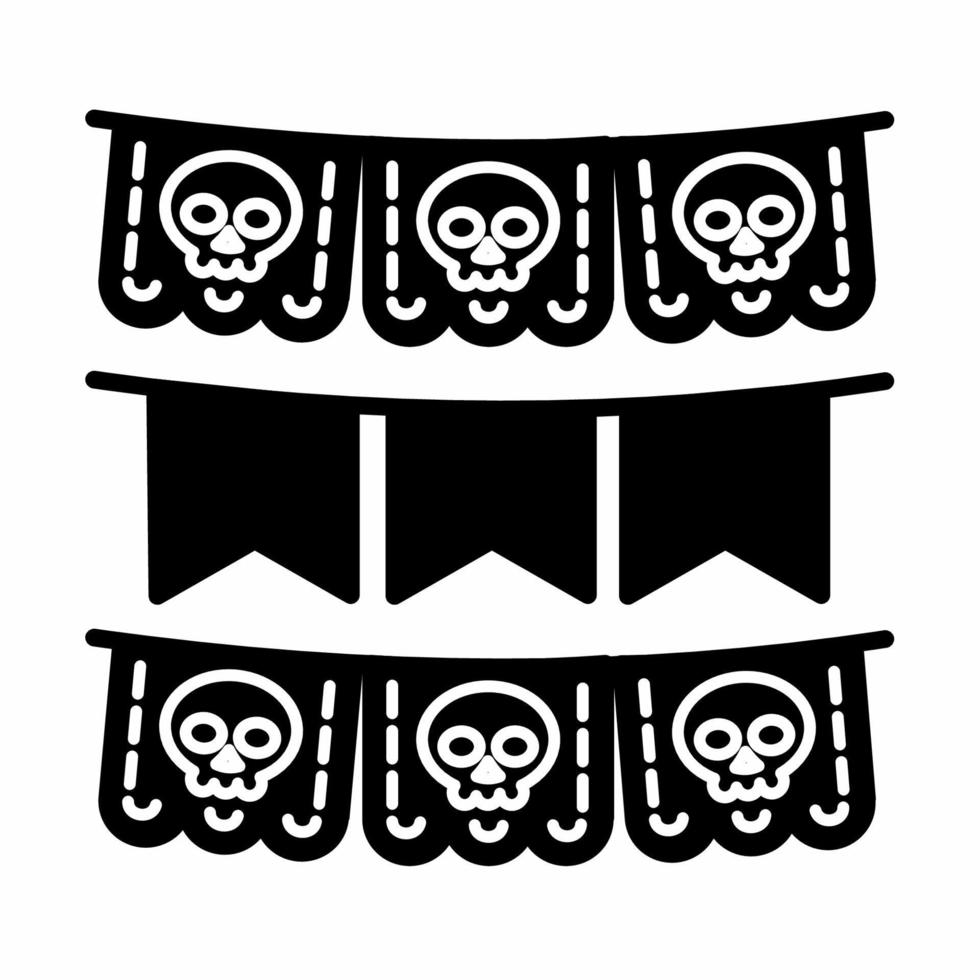 Papel Picado Icon Black.eps vector