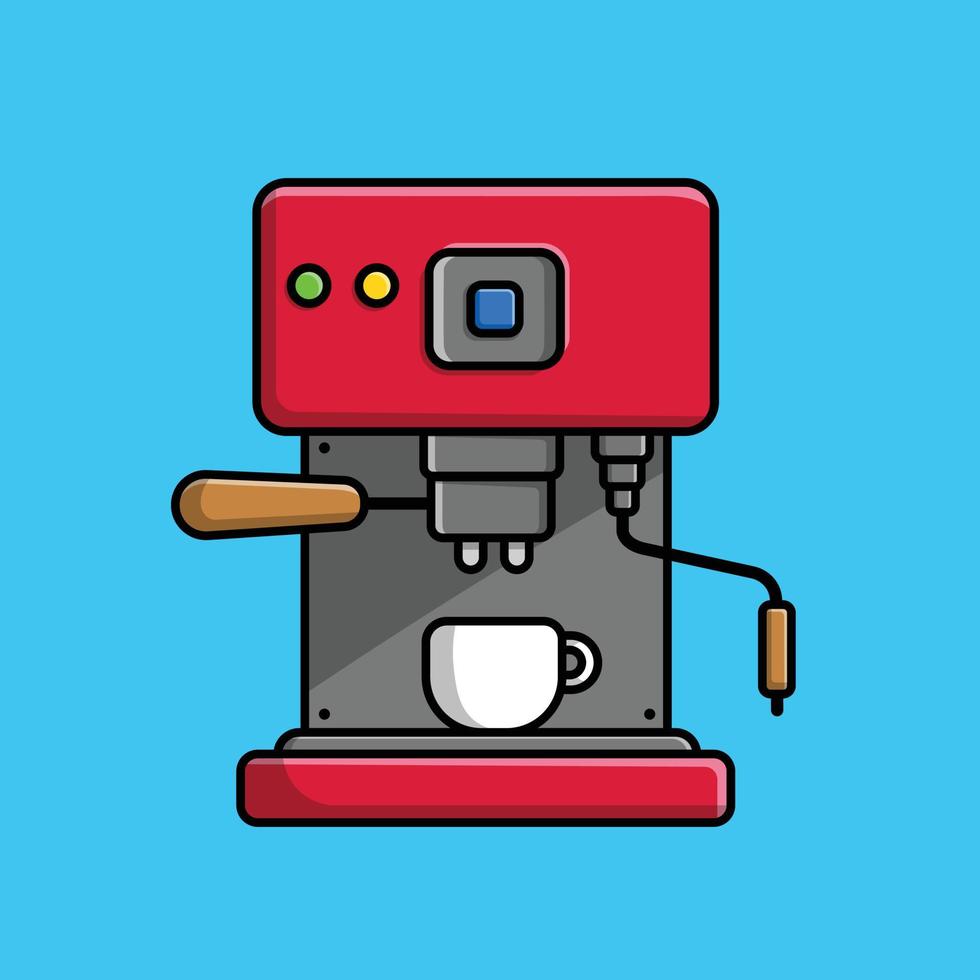 ilustración de la máquina de café vector