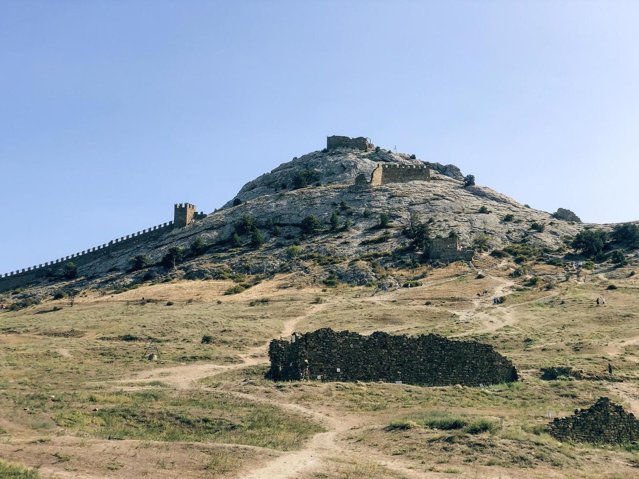 Genoese fortress in Sudak city. Crimea photo