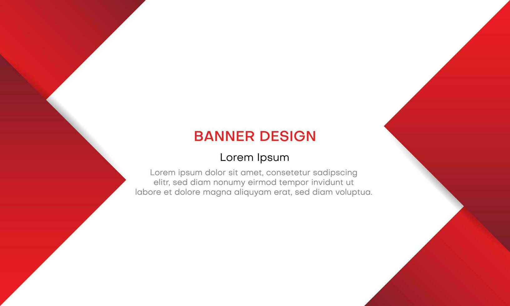 abstract banner background with red color vector