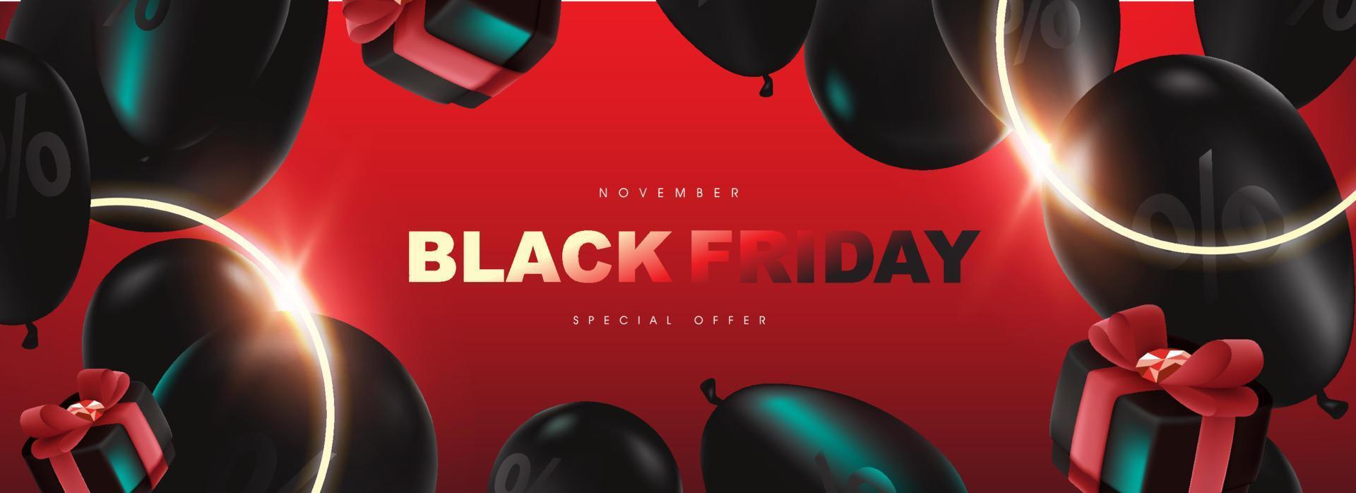 Black friday sale promotion poster banner layout design template vector