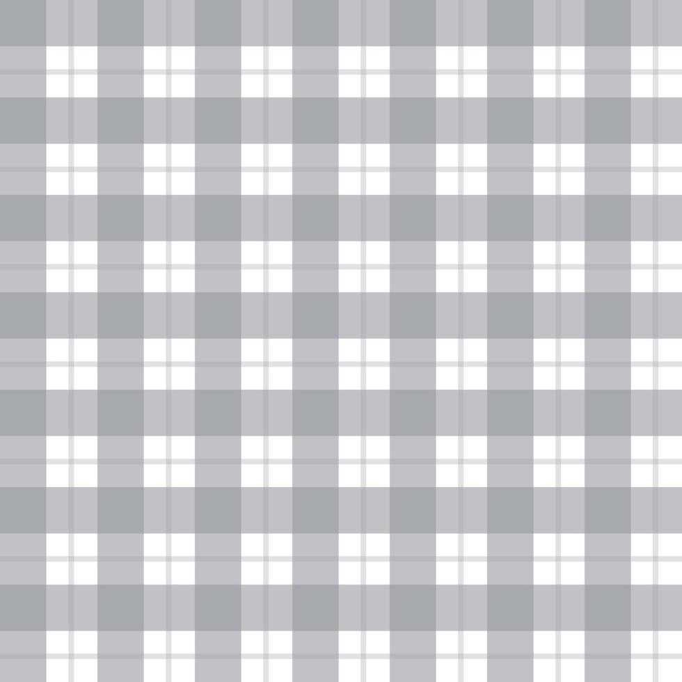 Tartan pattern gray and white seamless vector pattern Design for prints, wallpaper, textiles, tablecloths, checkered backgrounds.