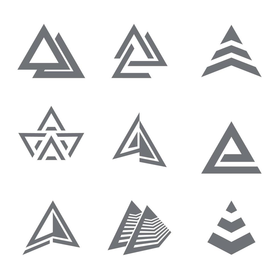 Futuristic Triangle Chain logo design inspiration vector